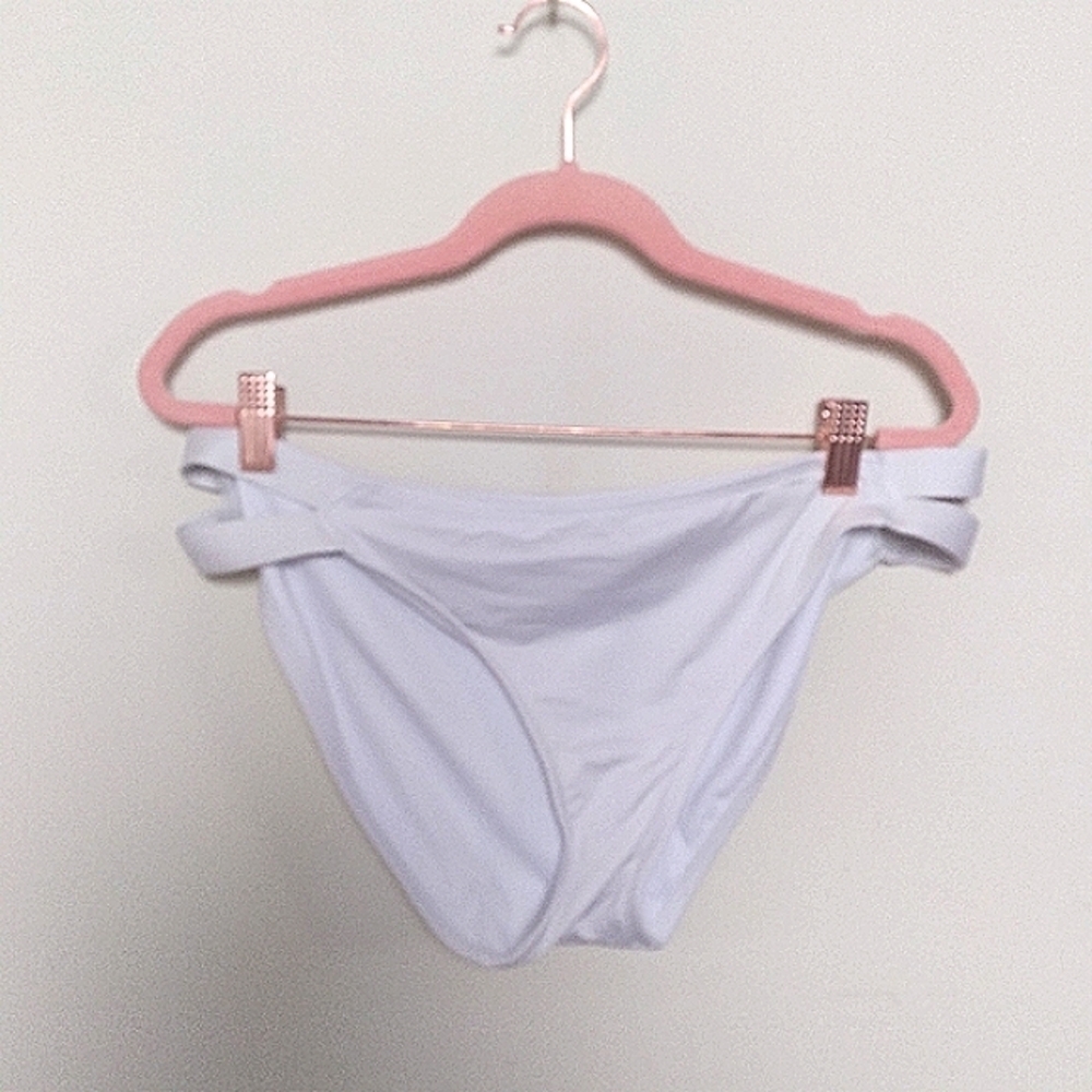Kona Sol Strappy White Bikini Bottoms Size Large